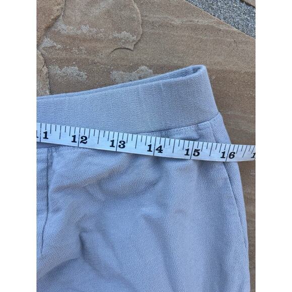 EILEEN FISHER Pants Women Large Gray Straight Leg Crop Ankle Pull On Crepe - Picture 6 of 7